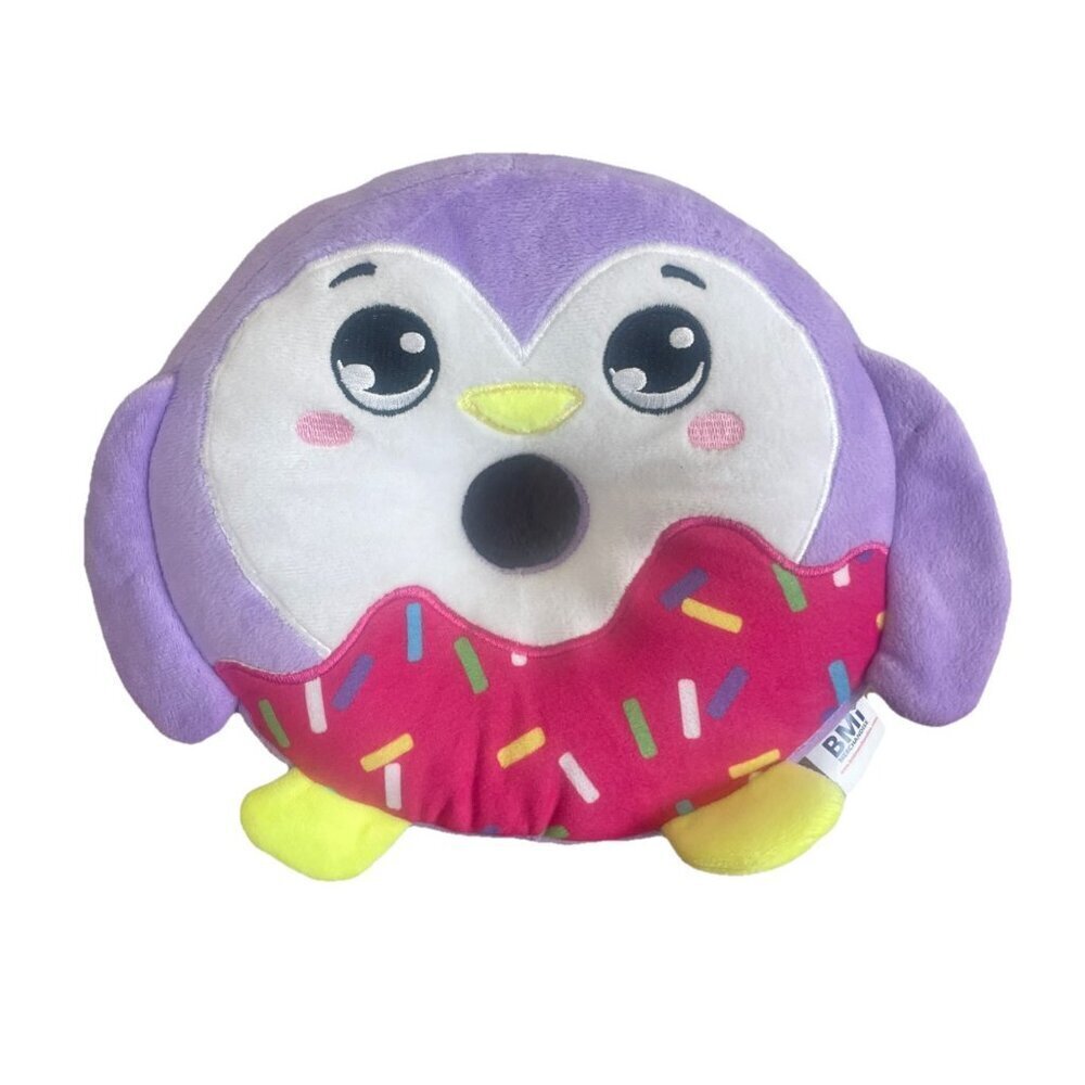 BMI Sprinkles Donut Plush Main Event 8 " Purple Penguin Toy Prize